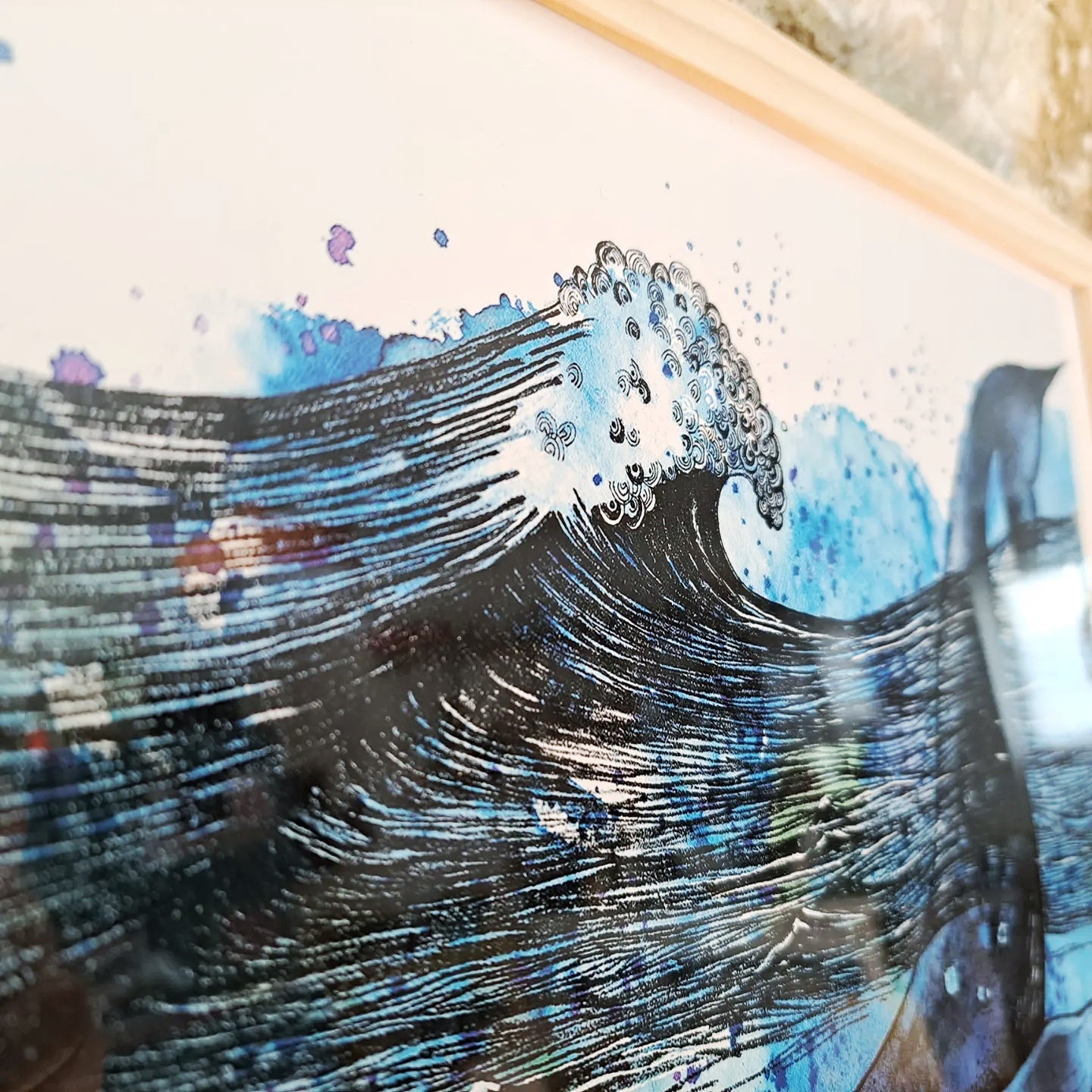 Tirage d'art "La baleine" 100% coton A4