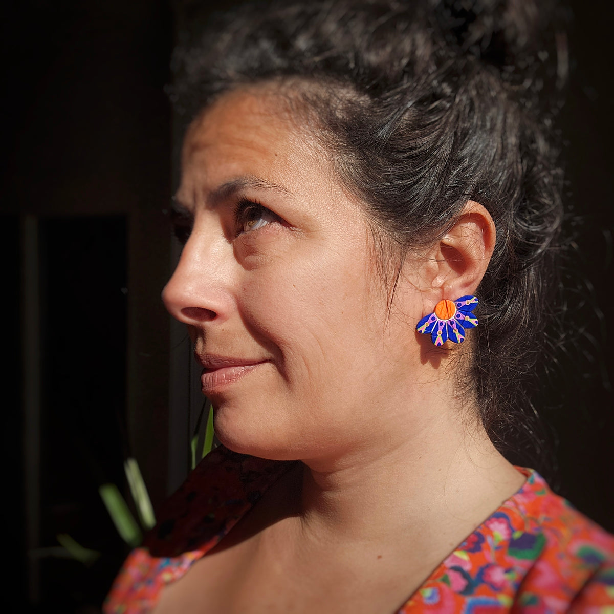 Clip d'oreilles demies fleurs