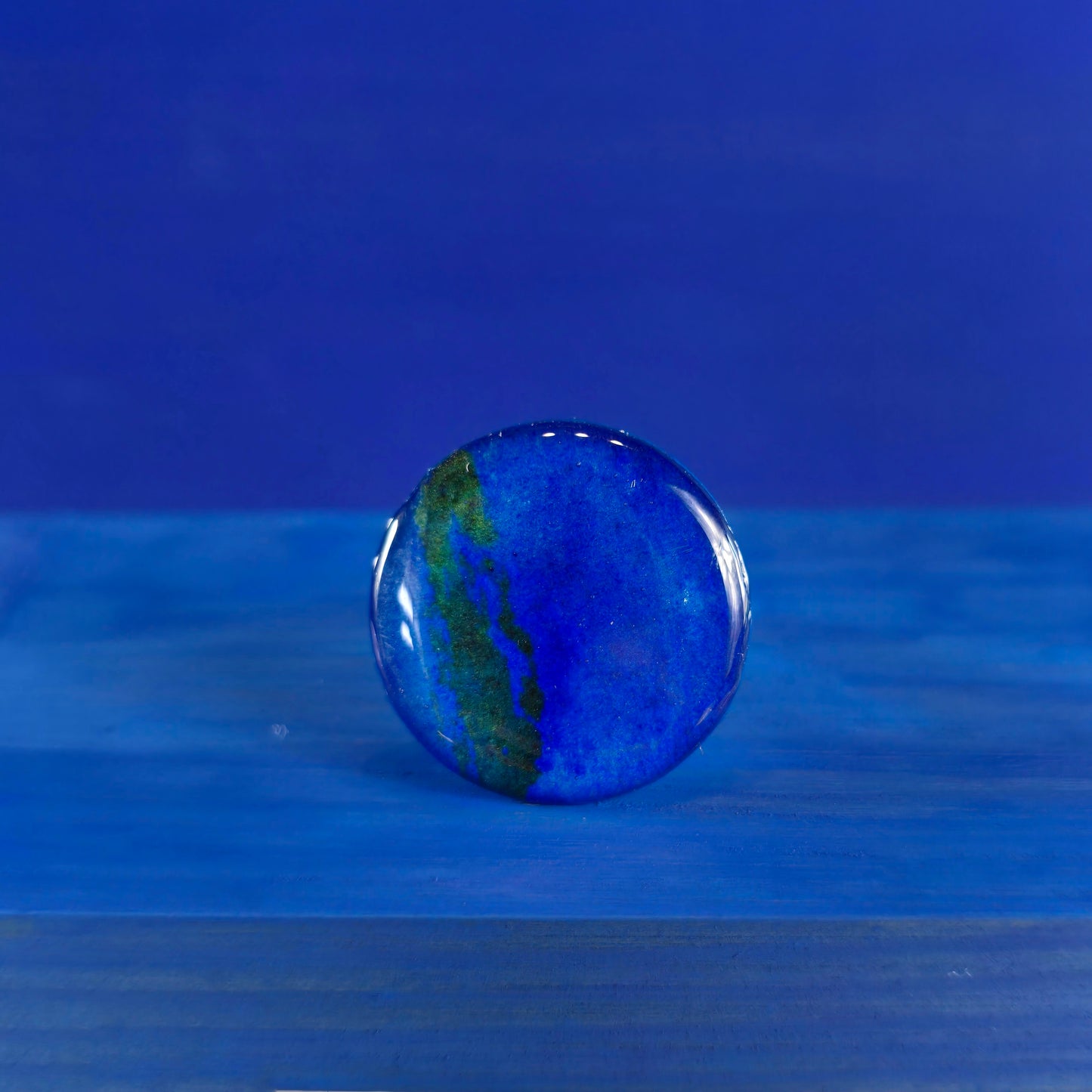 Bague réglable "Ocean II", bleu outremer - Aquarelle